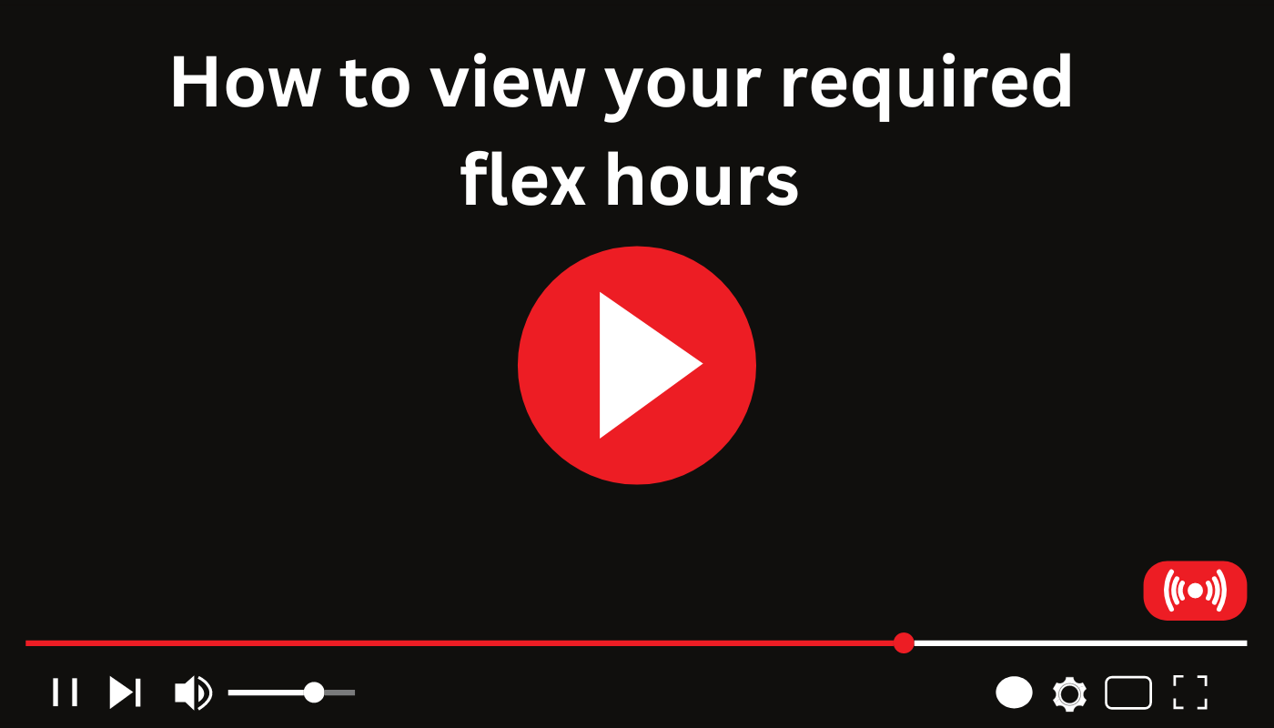How to view your required flex hours