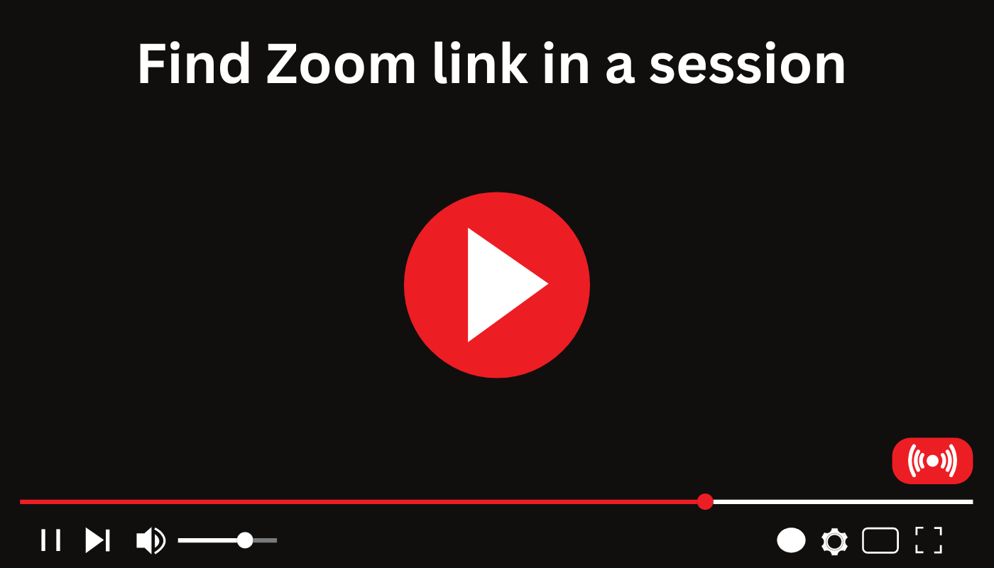 Find Zoom link in a session